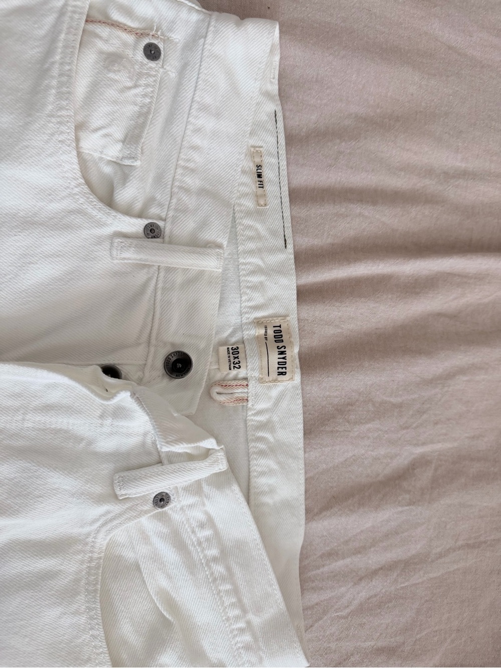 Todd Snyder Off-White Selvedge Denim Jeans